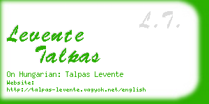 levente talpas business card